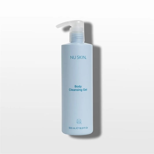 Frontal del envase de Nu Skin Body Cleansing Gel — vista del gel limpiador corporal